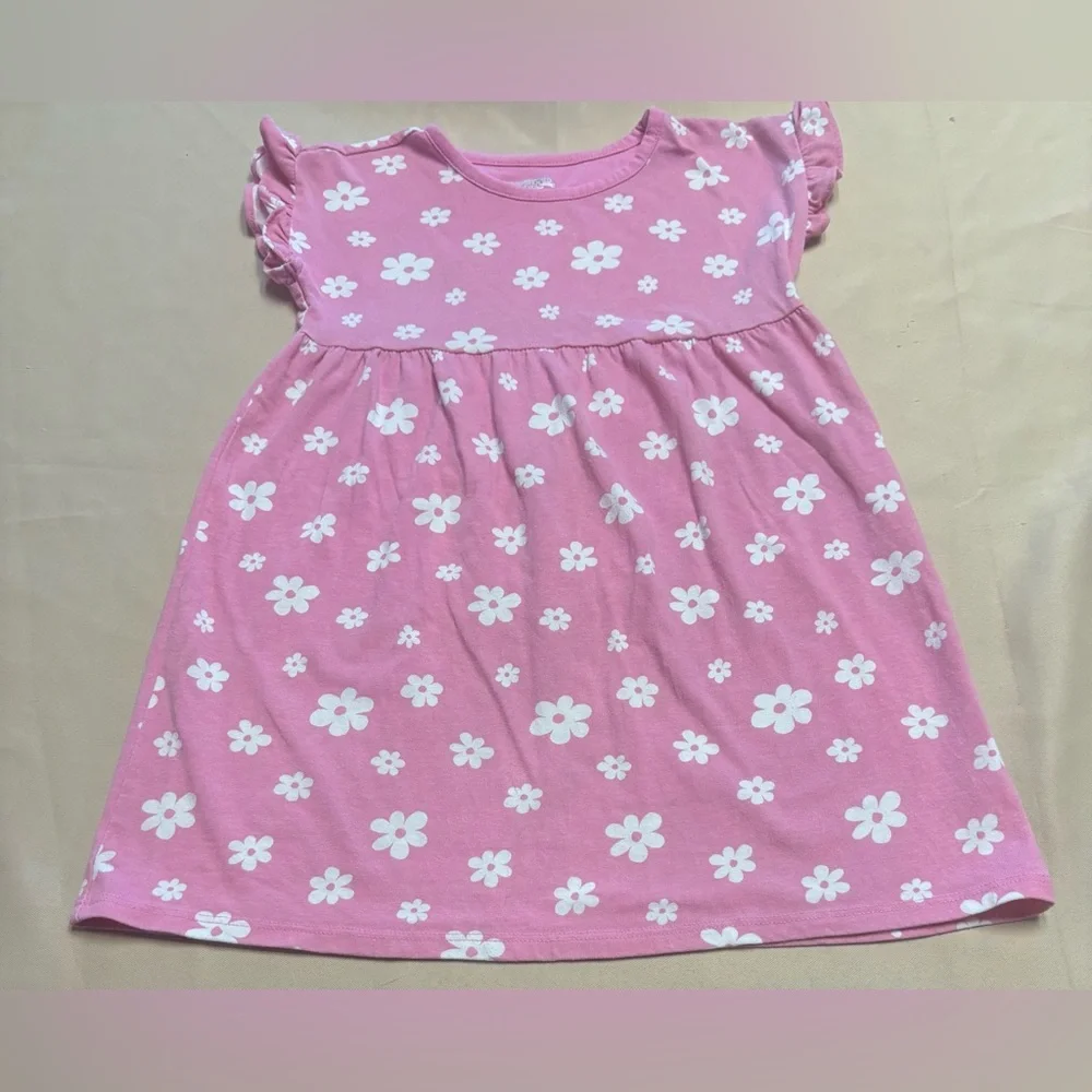 Lot of 3‎ - Girl Dresses Sz 5T Pink Floral Flowy Casual Tie Dye Lounge School